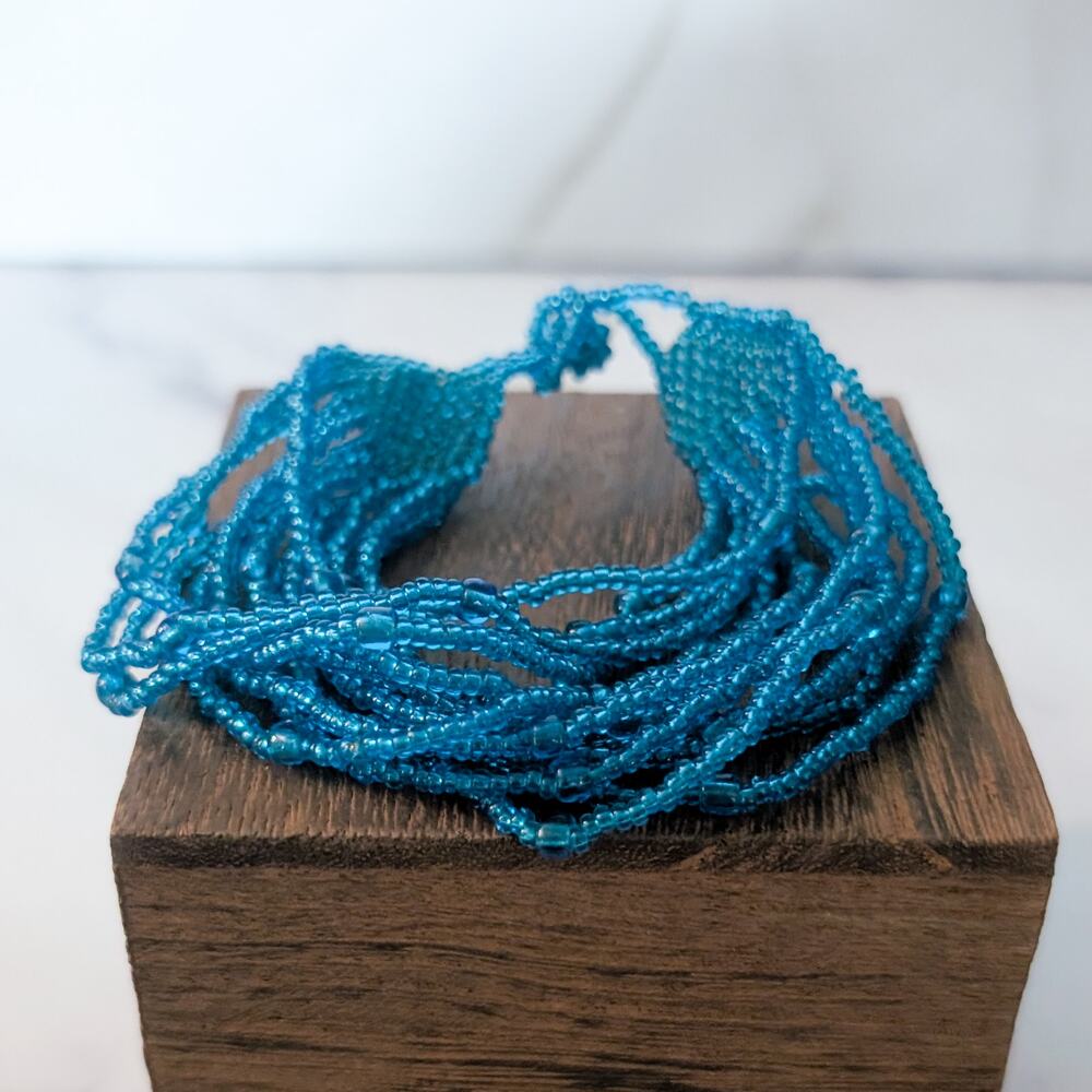 Vintage Bracelet - Beaded Blue